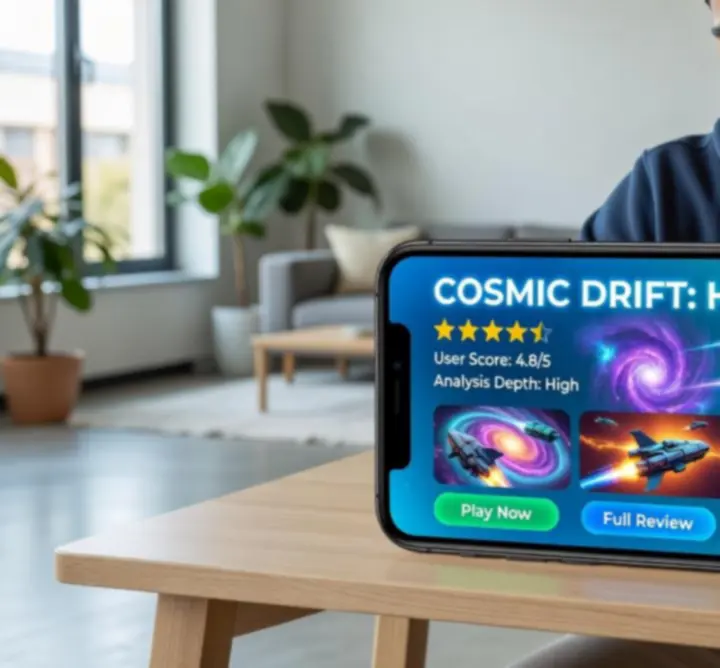 Kiemelt mobiljáték értékelés illusztráció okostelefonon
